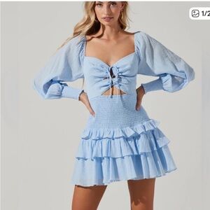 ASTR the Label PERIWINKLE MARIETTA MINI DRESS Size XS